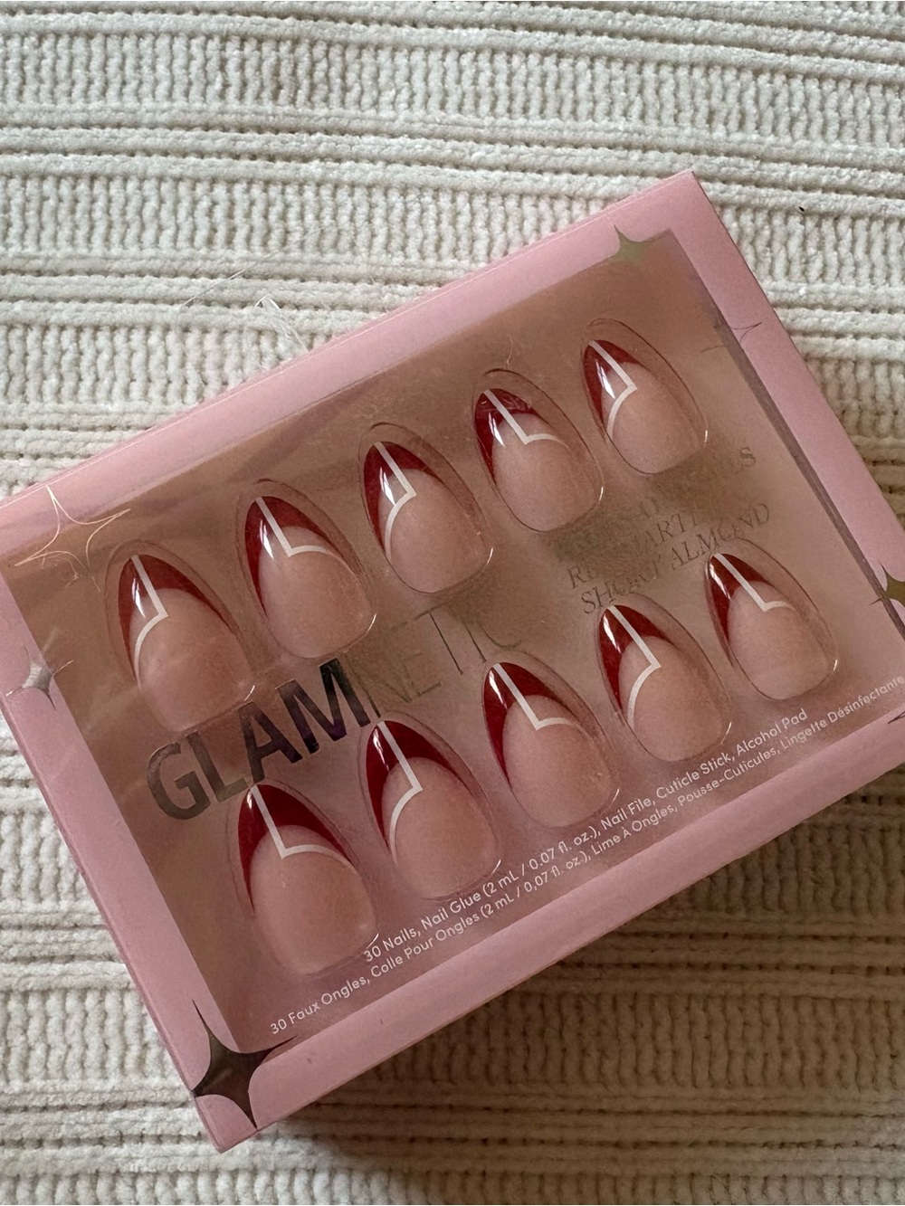 Glamnetic Red French Tip Press-On Nails red Martini